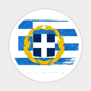 Greece flag - grunge brick stone Magnet